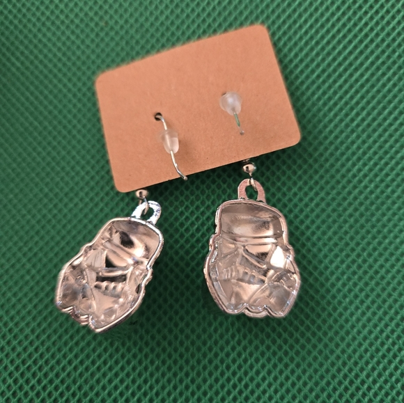 Silver Stormtrooper Earrings - Picture 4 of 4